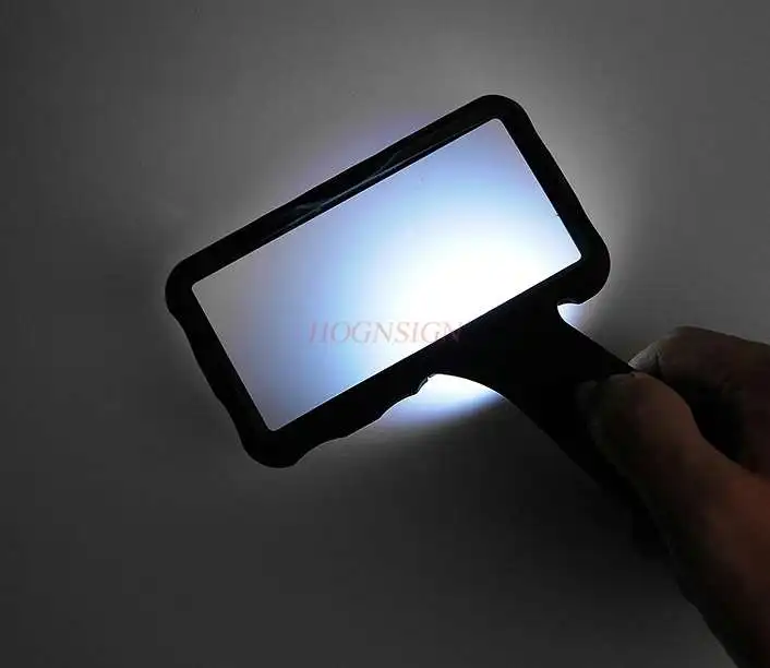 magnifying equipment  10x Handheld Magnifier High Magnification HD Illuminated Elderly Reading Child Student with