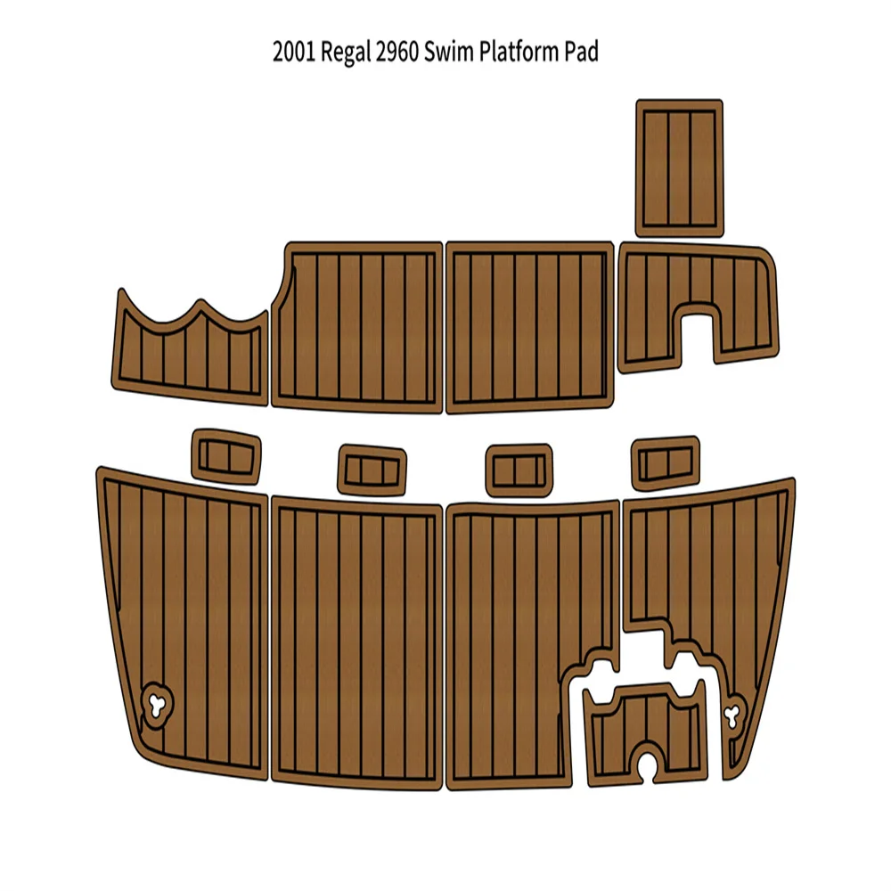 

2001 Re-gal 2960 Swim Platform Step Pad Boat EVA Foam Faux Teak Deck Floor Mat