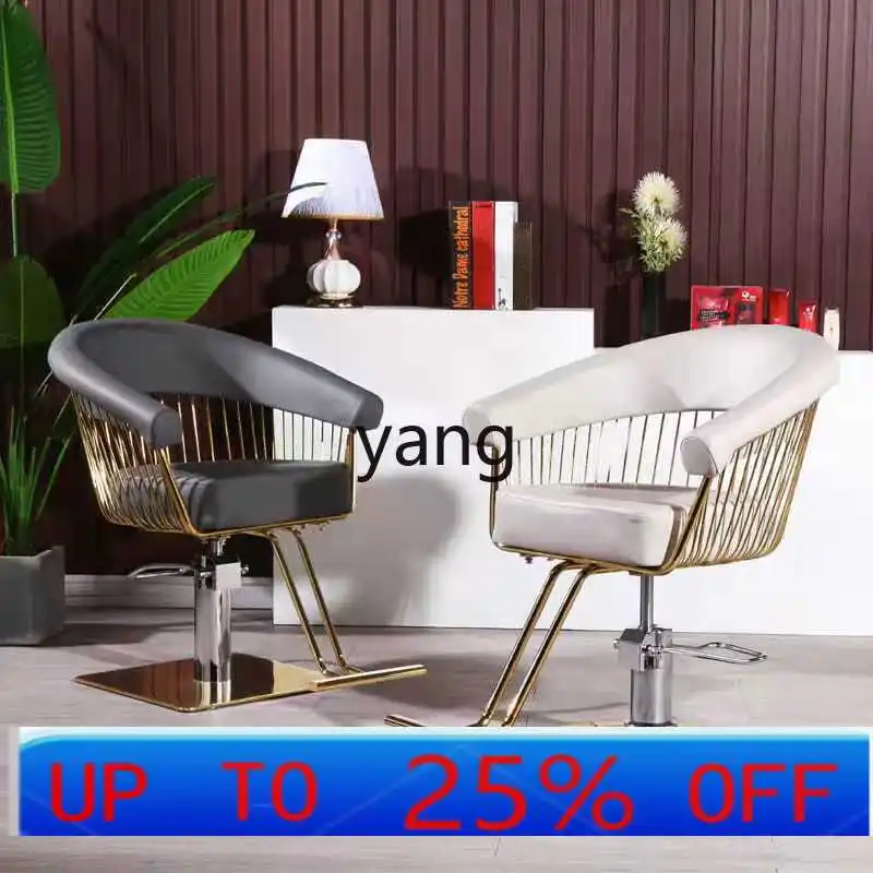 

LTT hair salon special rotating lifting simple stainless steel hair salon chair