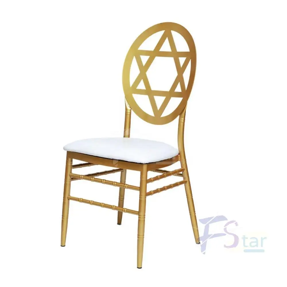 

Factory Direct Sales Gold Stainless Steel Round Back Wedding Chair