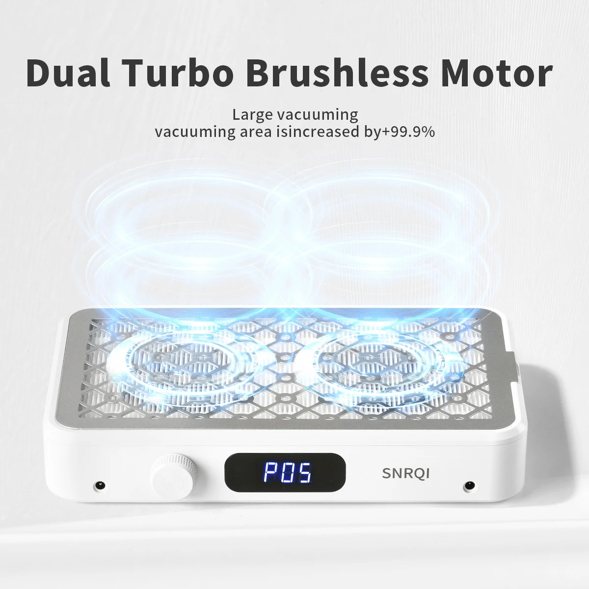 Professional Nail Dust Collector extractor de polvo para unas with 2 Turbo Powerful Fans 1600PA Portable 5 Speeds Nail Vacuum