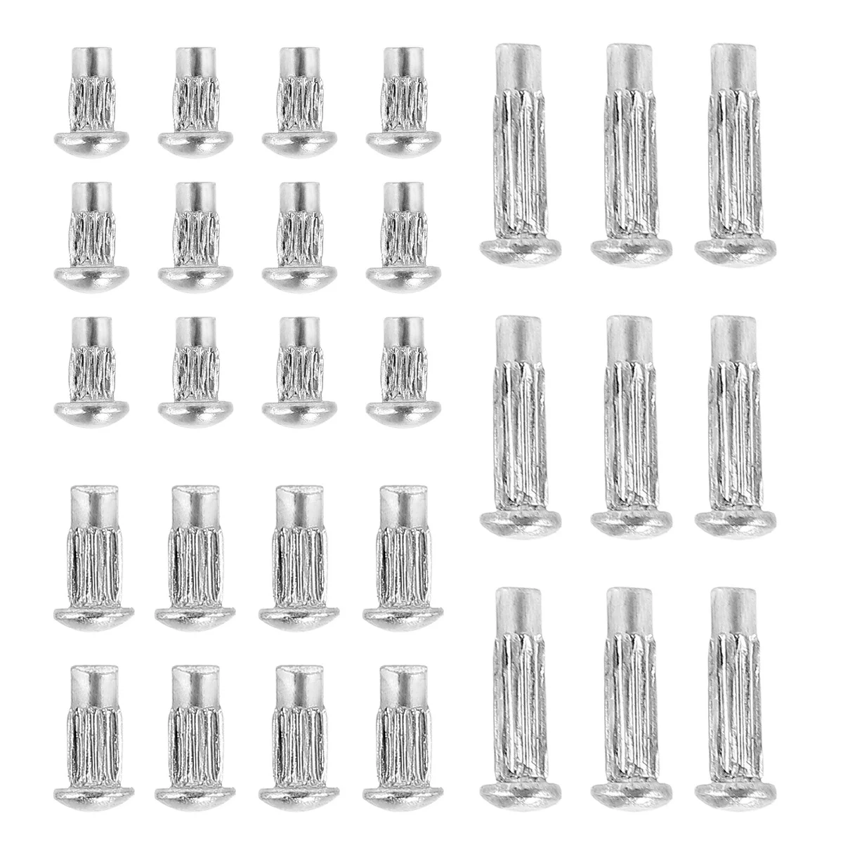 

1500Pcs Knurled Solid Fixed Rivets Aluminum Alloy Rust Proof High Hardness Signage Installation Replacement Silver