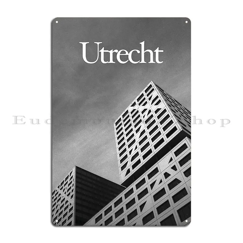 Utrecht Railway Station Metal Sign Plaques Wall Decor Wall Mural Wall Plaque Kitchen Designer Tin Sign Poster