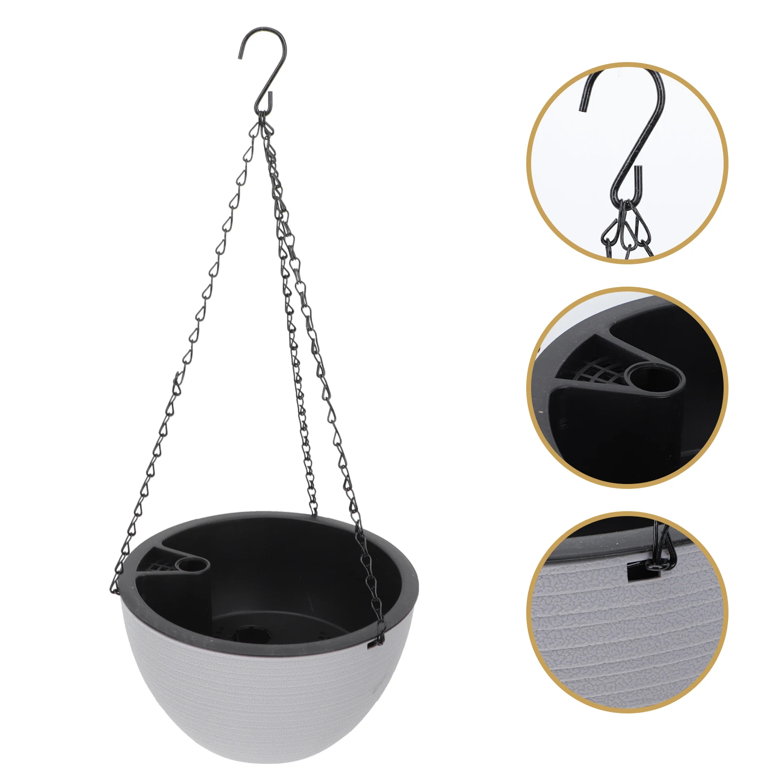 

1 set Automatic Watering Flower Pots Durable Plastic Planters Hanging Garden Decor Containers for Herbs Ferns
