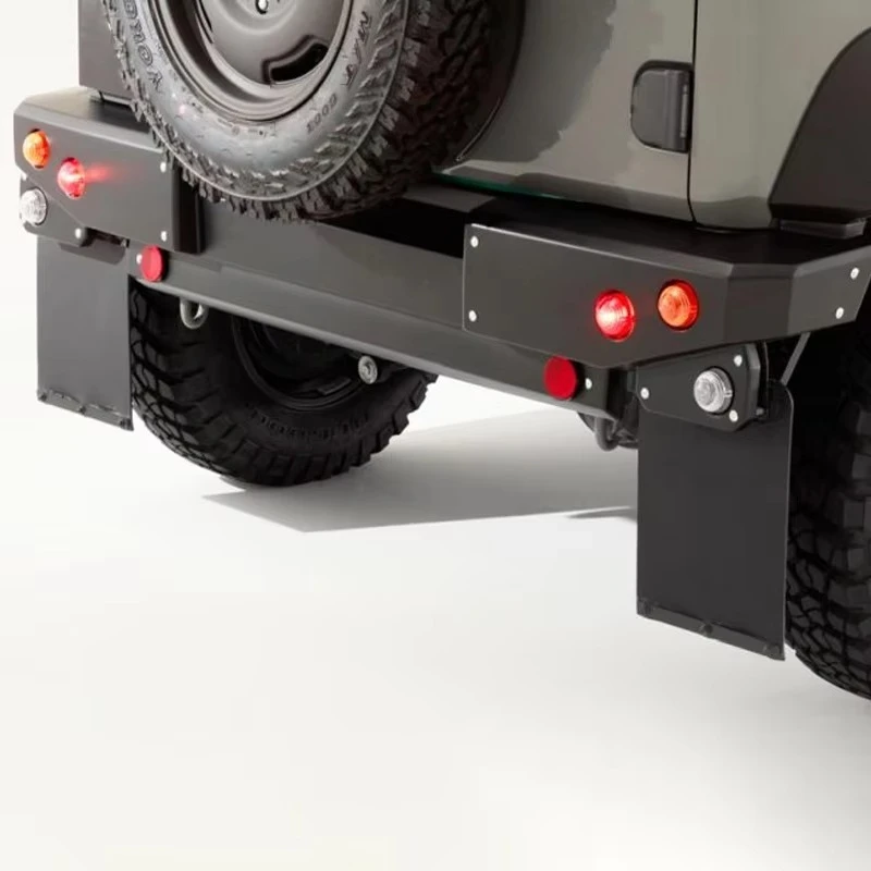 

For Suzuki Jimny Land Rover Defender Style Rear Bumper With Mud Flaps, Heavy Duty Steel Rear Bull Bar, Jimny Accessories