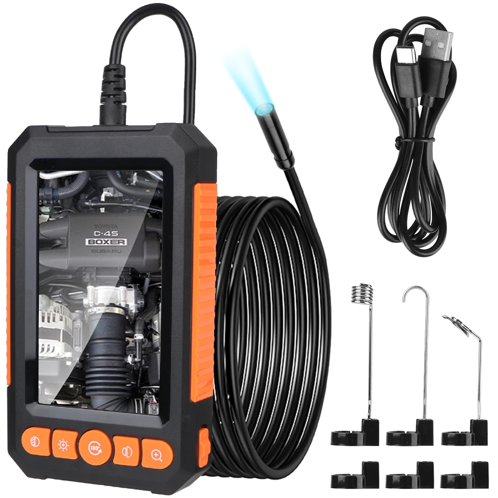 

Инструмент для ремонта автомобиля IP67 Водонепроницаемый тестер камеры Цифровой осмотр Эндоскоп 4,3 HD IPS экран Автомобильный бороскоп для проверки канализационных труб