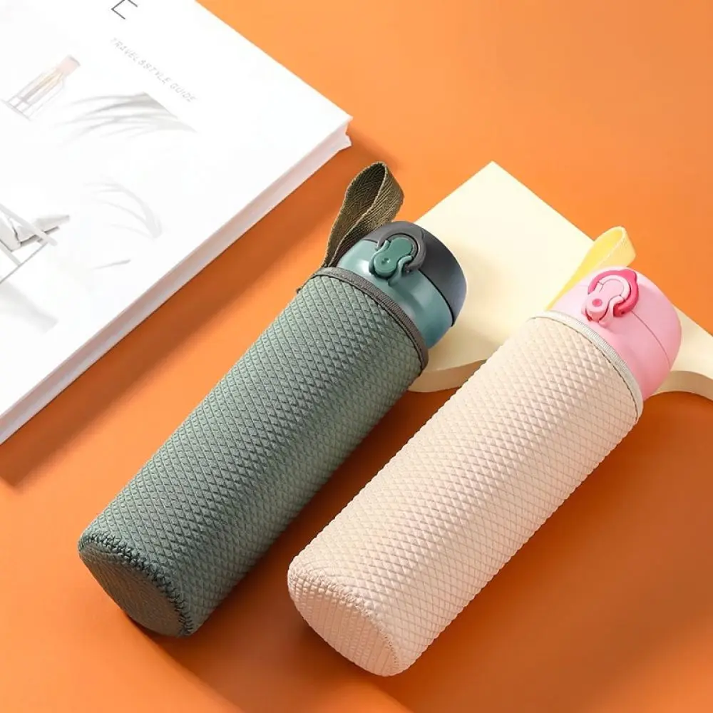 Universal Cup Cover Pouch Thermal Protection For Glass Bottle Insulated Bag With Handheld Strap Travel Accessory