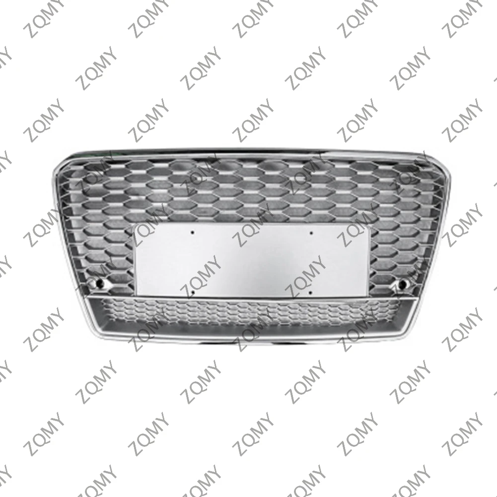 With/Logo For Audi A7/A7L/S7 2009-2013 2014 2015 Car Front Bumper Grille Centre Panel Styling Upper Grill (Modify RS7 style)