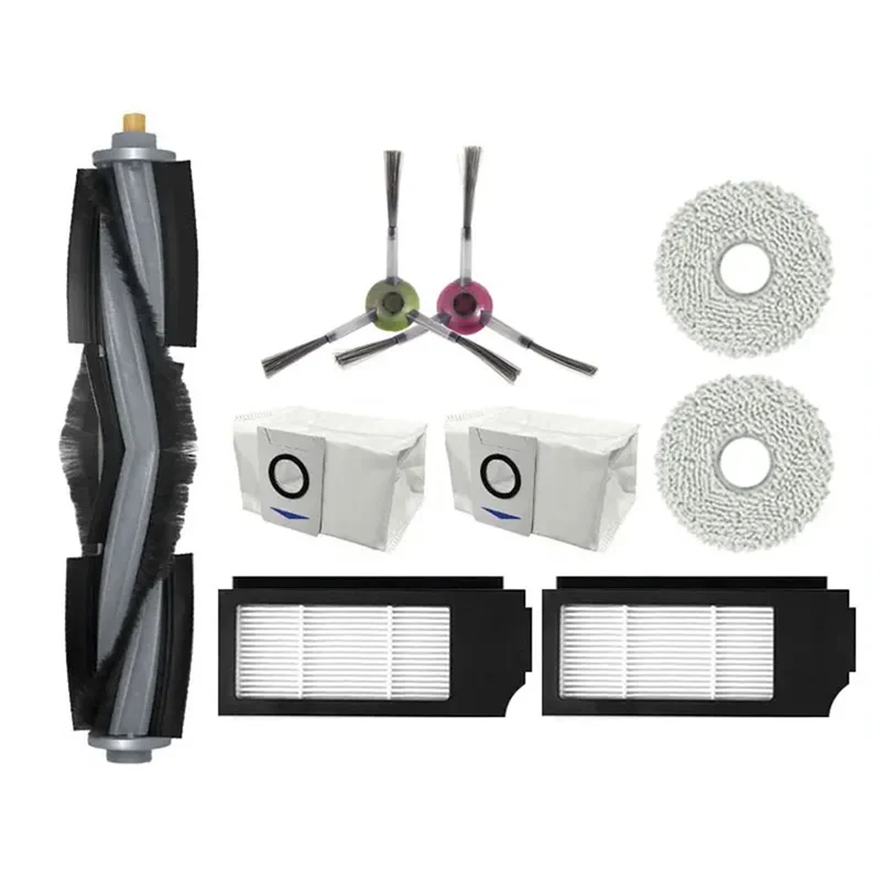 YCOC-Per Ecovacs Deebot X1 OMNI / T10 OMNI Robot Aspirapolvere di Ricambio Sacchetto per la Polvere Filtro HEPA Spazzola Laterale Principale Mop Panno
