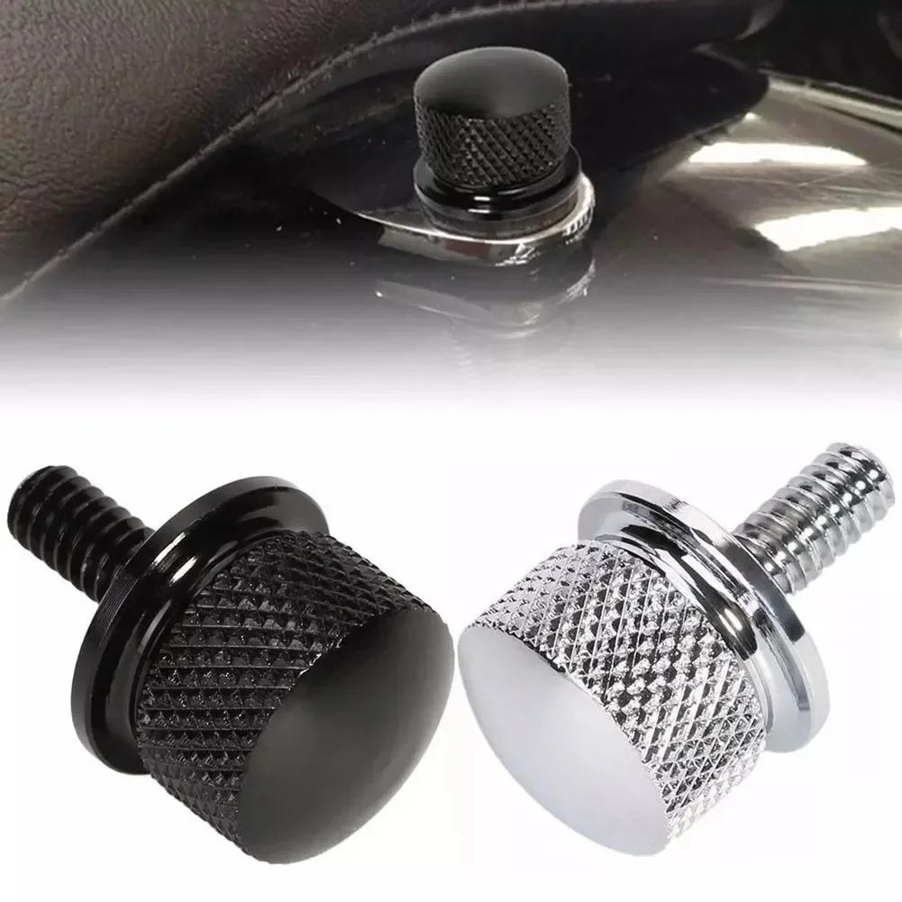 Stainless Steel Motorcycle Seat Bolt Tab Screw Mount Knob Cover for Harley Sportster Dyna Fatboy Road King Softail