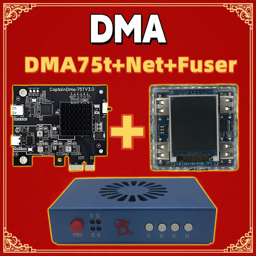 DMA Hardware Bundle, DMA Board 75t Card, 6th HDMI Fuser Display Overlay Synthesizer, Kmbox Net Version, Direct Memory Access Set