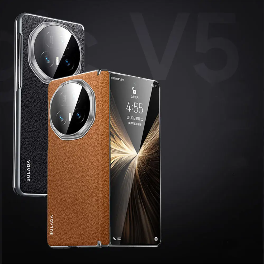 

Premium Natural Cowhide Leather Case For Honor Magic V5 Hinge Protective Back Cover