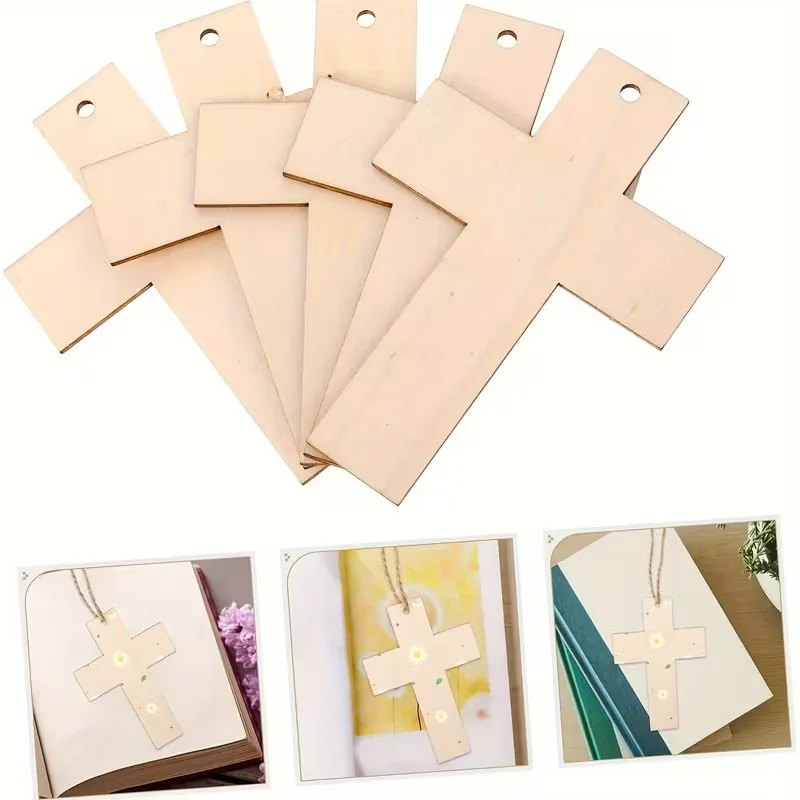 DIY-Bastelset, Naturholzkreuze, handgefertigt, unbemalt, zum Erstellen individueller Geschenke, bedeutungsvolle Kunstprojekte und Andenken