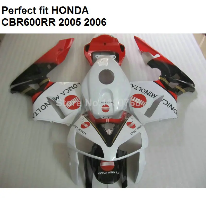 

100% fit ZXMT fairings for Honda CBR600RR 05 06 red white black fairing kit CBR 600RR 2005 2006 CF34