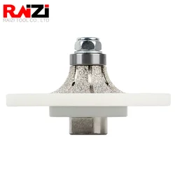 Raizi Vacuum Brazed Diamond Hand Profile Router Bits Profile Wheel with M14 5 8-11 Thread for Granite Concrete Marble