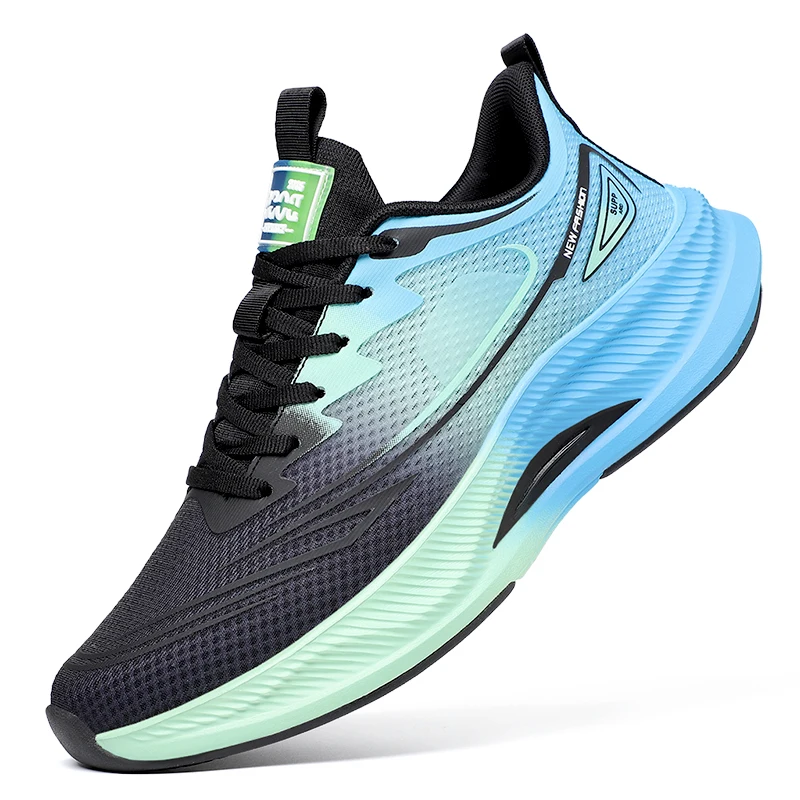 Heren herfst nieuwe collectie zwarte leren schoenen - ademende stijlvolle sneakers met dikke zool, casual en sportief, veelzijdig en lichtgewicht