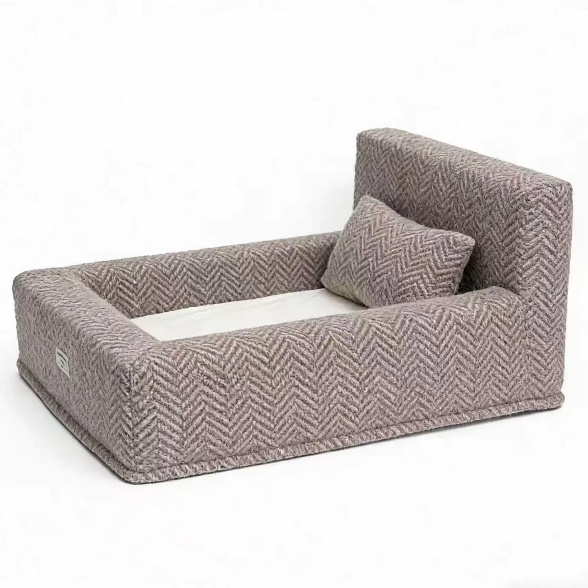 

Yangyangpet Brown Diamond-shaped Grid Cotton Fabric Rectangle Indestructible Removable Chew Proof Anti-slip Bottom Dog Bed