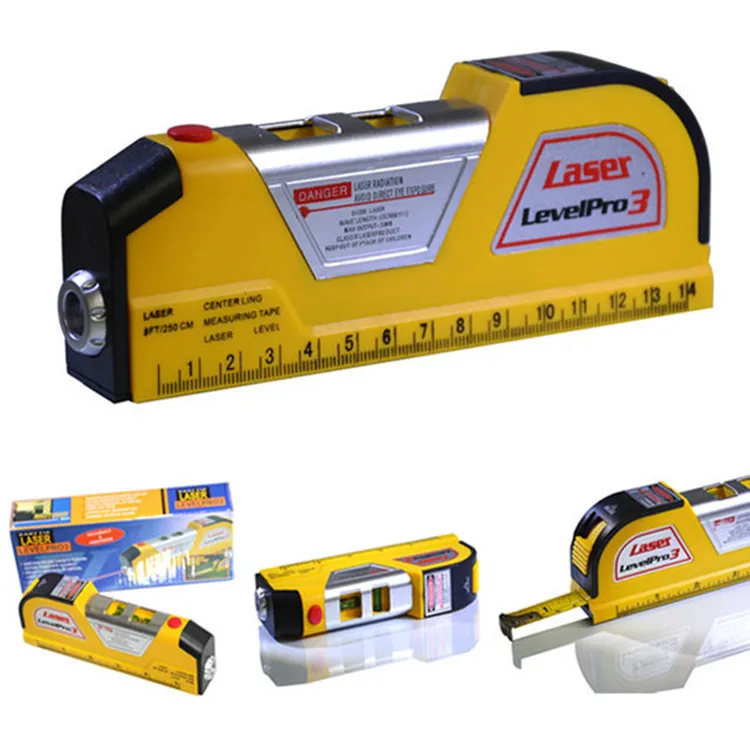 Laser Level LV02 Multipurpose Infrared Leveling Tool Line Tape Measure