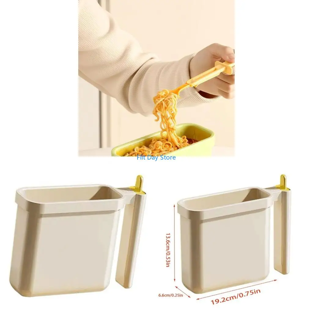 F92C Easy to Use Quick Noodles Cup Practical and Portable Storage Container with Fork for Dorm Room Use