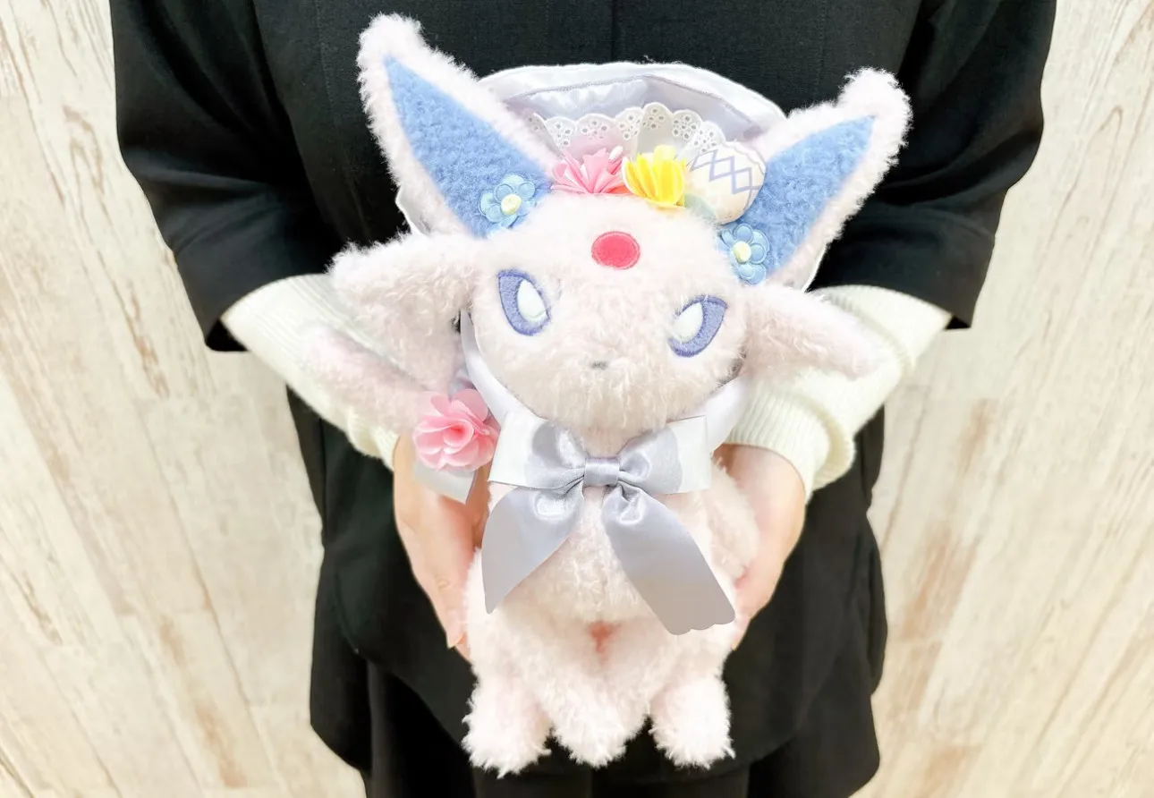 Official Pokemon Plush Toy Flower Collection Pikachu Sprigatito Espeon Easter Egg Spring Holiday Soft Stuffed Doll
