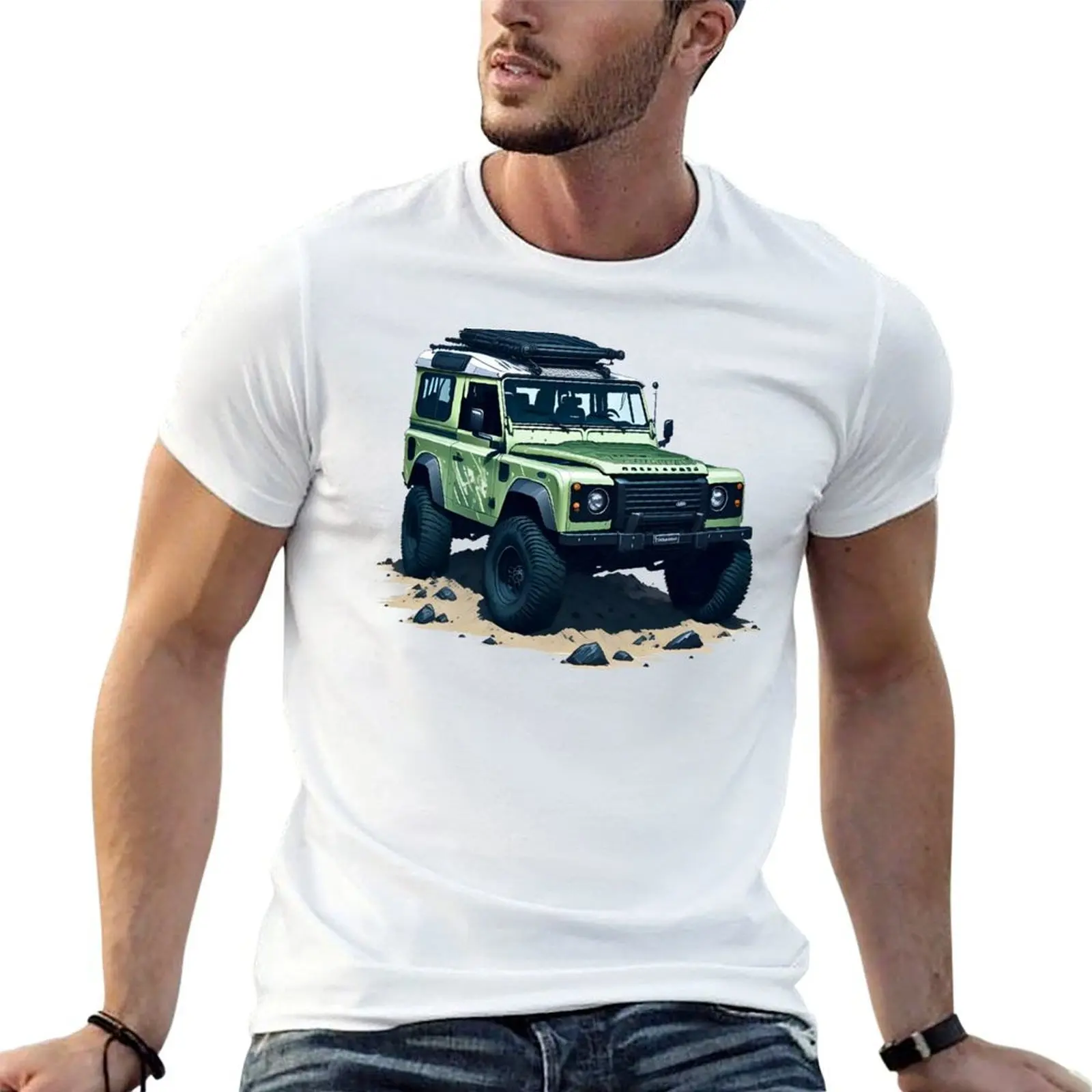 OffRoad Adventure SUV truck 4x4 retro vintage design T-Shirt summer tops Louboutins cotton t shirt men