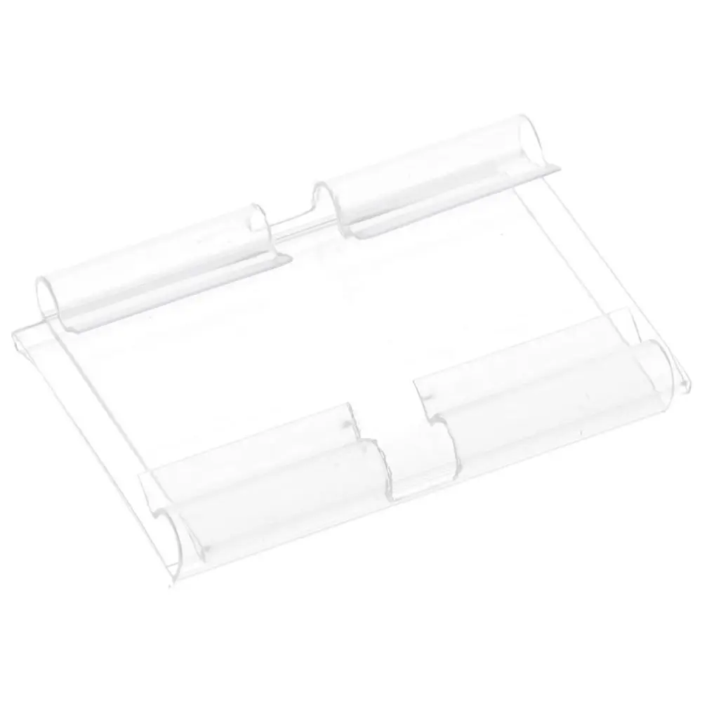 50PCS Clear Plastic Label Holders for Wire Shelf Retail Price Label Basket Bin Clip On Labels for Store Shop Supermarket