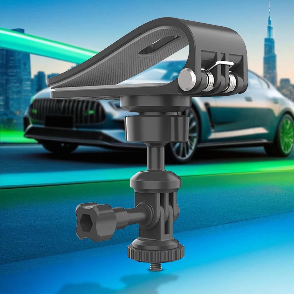 Car Sun Visor Holder 360 Rotation Adjustment Car Sun Visor Camera Mount 1/4 Inch for Osmo Pocket 3 Action 4 Insta360 X3