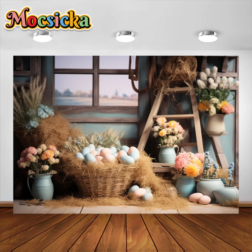 Spring Easter Photography Background Flower Garden Child Birthday Party Cake Smash Wedding Portrait Decor Photo Backdrop Studio