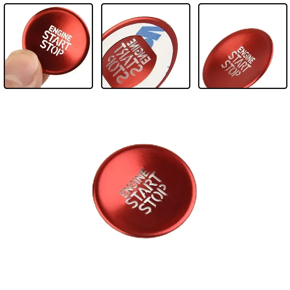 Switch Key Cover Trim Button Decoration Aluminum Alloy Button Red Replacement For Hyundai Tucson 2022 2023 Auto Car Accessories