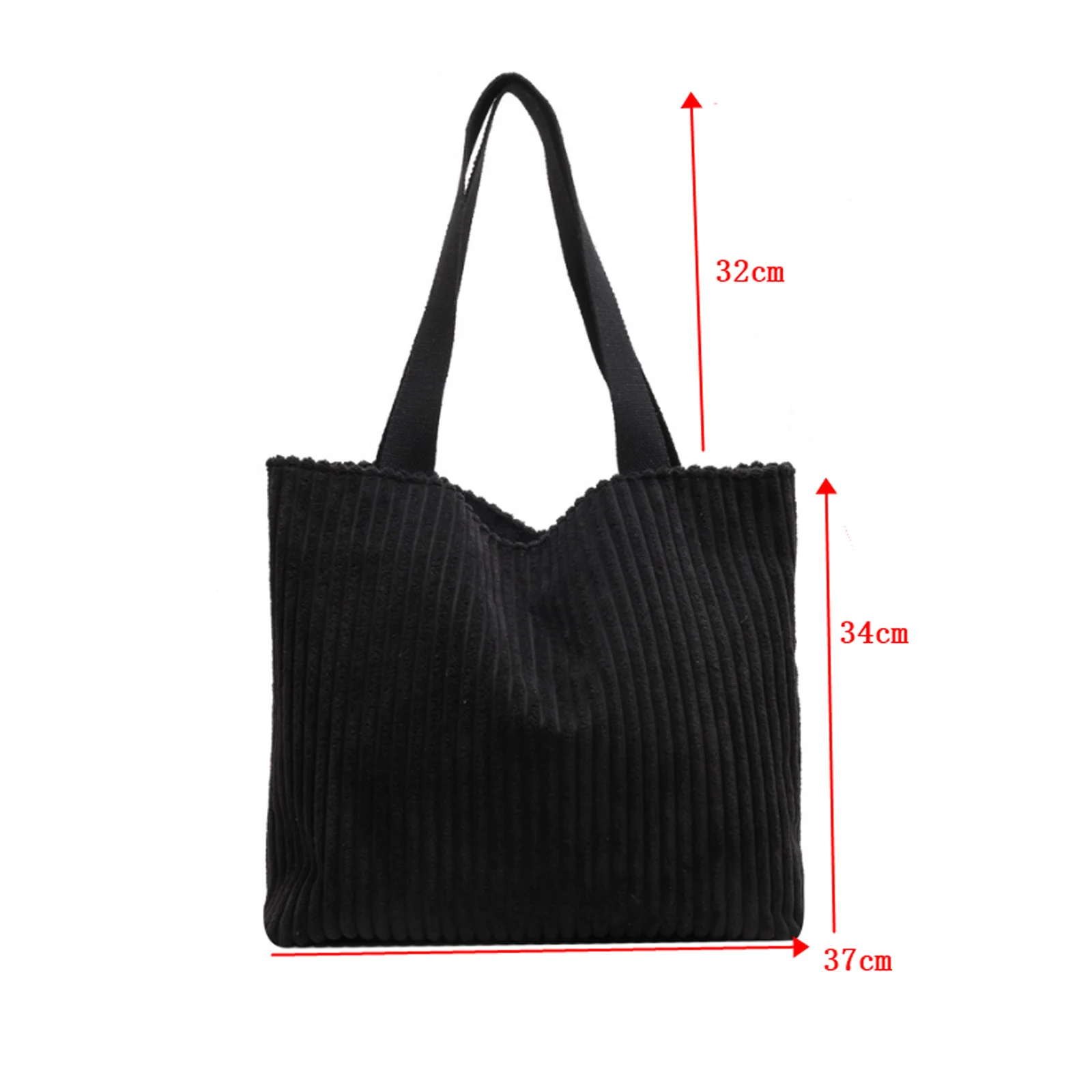 Large Capacity Shoulder Bag Women\'S Corduroy Bag Commuter Bag Women\'S Simple Casual Shopping Tote Bag Shopper Girls Handbags