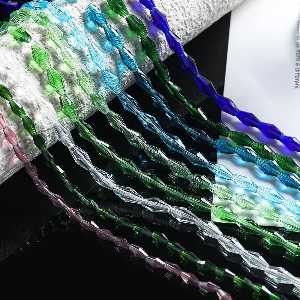 1 Strand About 50/67/72pcs Glass Faceted Bicone Beads Colored Spacer Beads for DIY Bracelets Necklaces Jewelry Making Supplies
