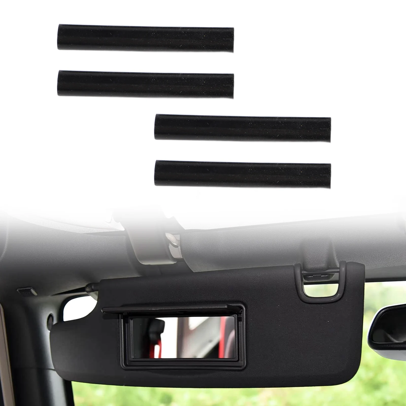 Car Interior Sun Visor Tubes Parasol Sun Visor Tubes Sun Visor Repair Kit Perfect Car Match Stable Characteristics