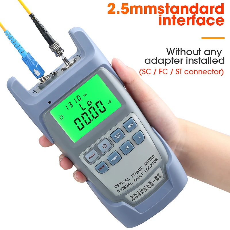 All-IN-ONE Optical Power Meter with Visual Fault Locator Optical Fiber Tester 5KM 10km 20KM 30km VFL 1/10/20/30MW