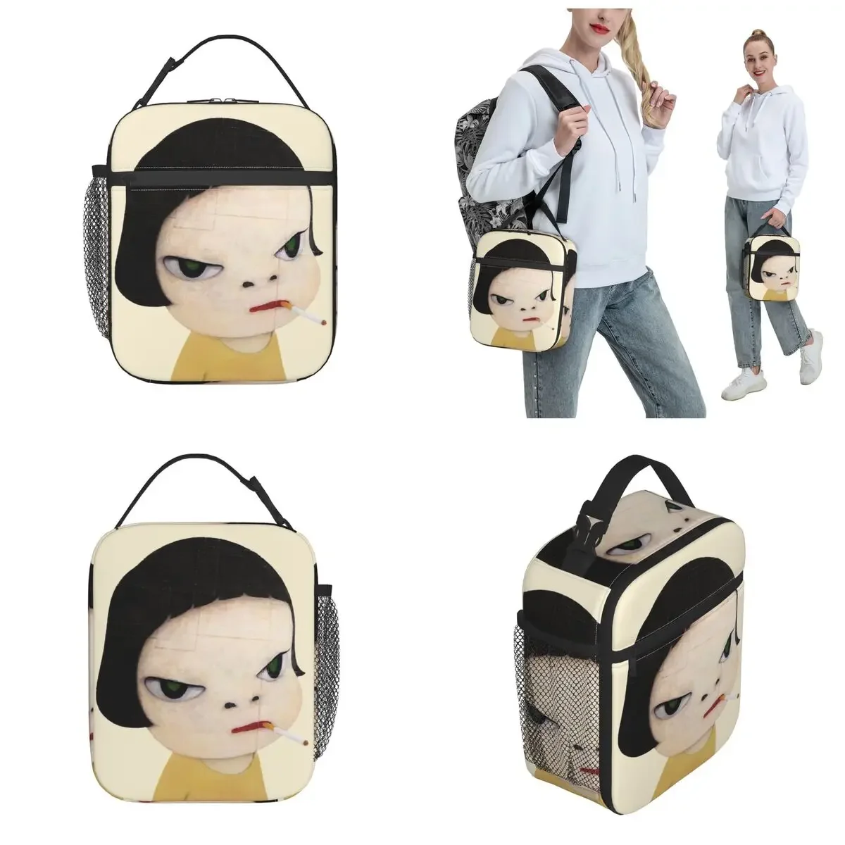 Insulated Lunch Box Yoshitomo Nara Smoking Merch Food Box Multifunction Cooler Thermal Lunch Box For Picnic