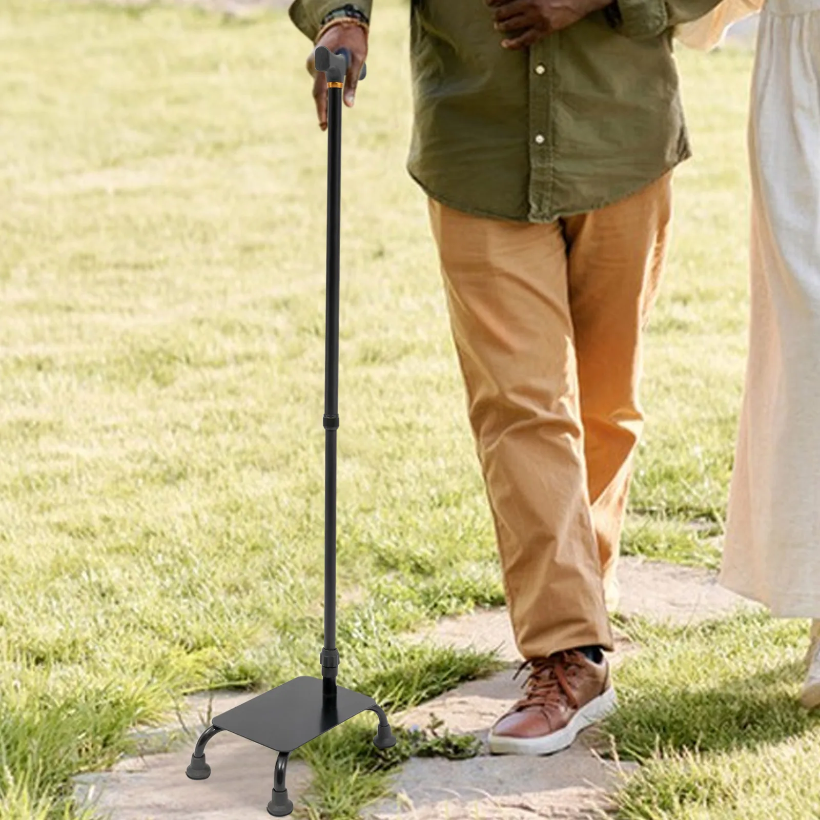 Adjustable Stair Climbing Assist Cane for Seniors, Non-Slip Stability Walking Aid with Step-Assist, Stair Lift Device for Safe