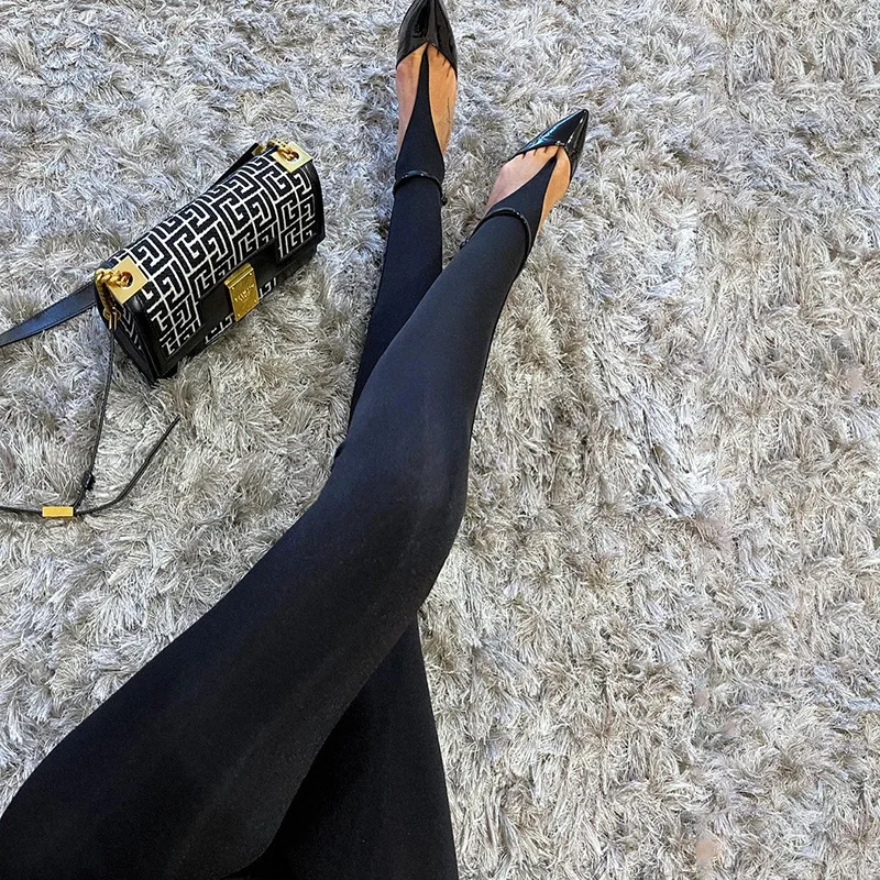 

High Waist Ankle Pants Women's Slim Fit Elastic ey Bla Base Layer Pants Comfortable Stretchy Tights for Ladies