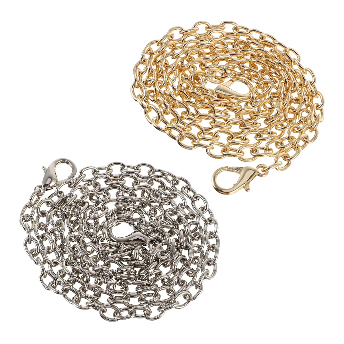 

2Pcs Handbag Chain Metal Strap Durable Handmade Accessory Crossbody Replacement Chain for Fashion Bag Decorative DIY Strap