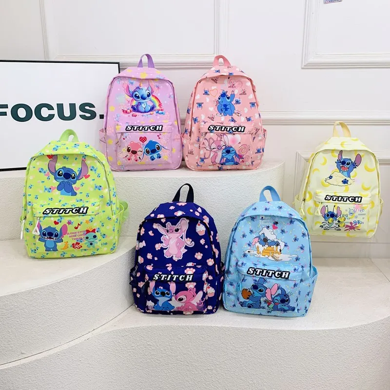 Zaino per bambini Disney Stitch Borsa da scuola di grande capacità Leggero e durevole per studenti elementari Ragazzi Ragazze Uso quotidiano