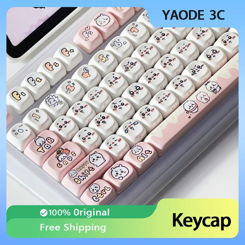 

Cartoon Cute Keycaps 131keys MOA Profile Anime Caps Set Keycap for Girl Customized Mechanical Keyboard Cap PC Accessories