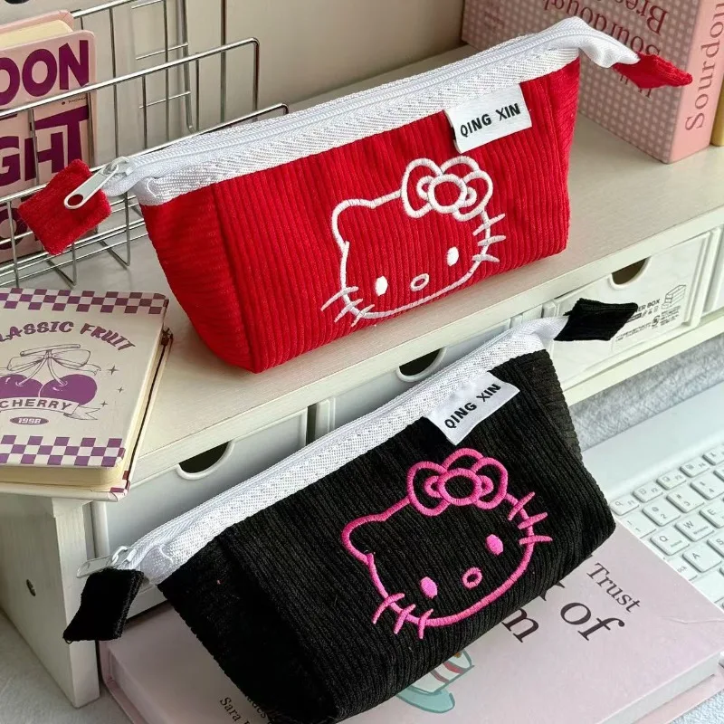 

Hello Kitty Pencil Box Cute Cartoon Large Capacity Stationery Storage Bag Desktop Sorting Pen Bag School Supplies Wholesale