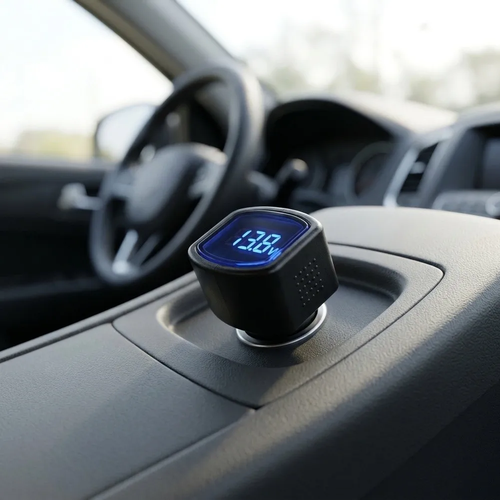 LED Display Voltmeter For Car Voltmeter LED Display Meter As Shown Vehicle Voltmeter 1.2 Accuracy ABS Material
