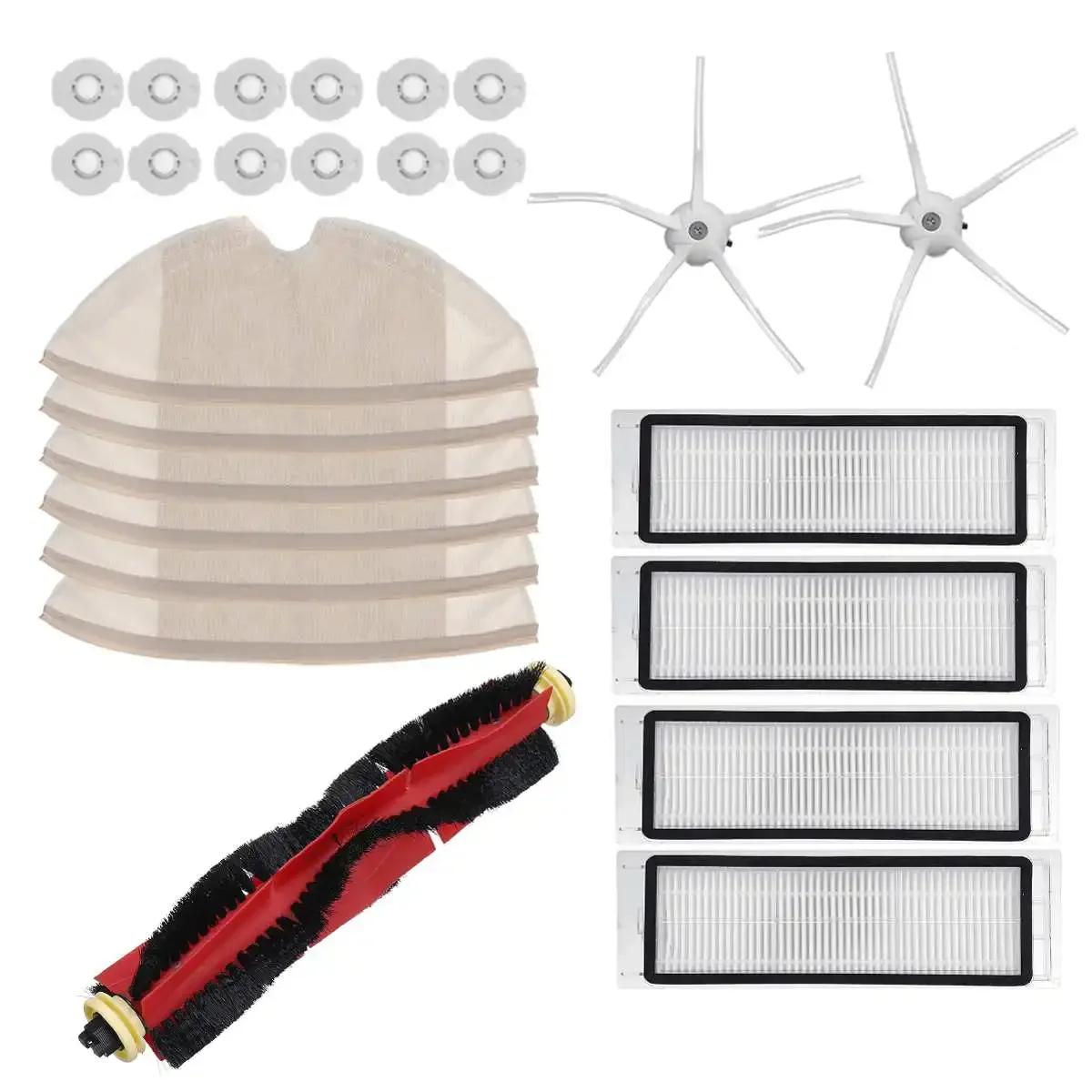 7/19/25PCS HEPA Filter Main Brush Side Brush For Xiaomi Roborock S6 S60 S65 S5 MAX T6 Robot Vacuum Cleaner Parts