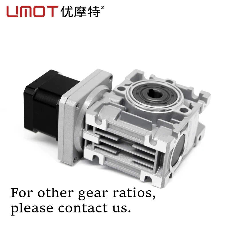 UMOT Big Torque Heavy Duty 90n.M Ratio 1:5-1:100 86mm Nema34 Worm Gear Reduction Motor for Industrial Machinery Dc Geared Motor
