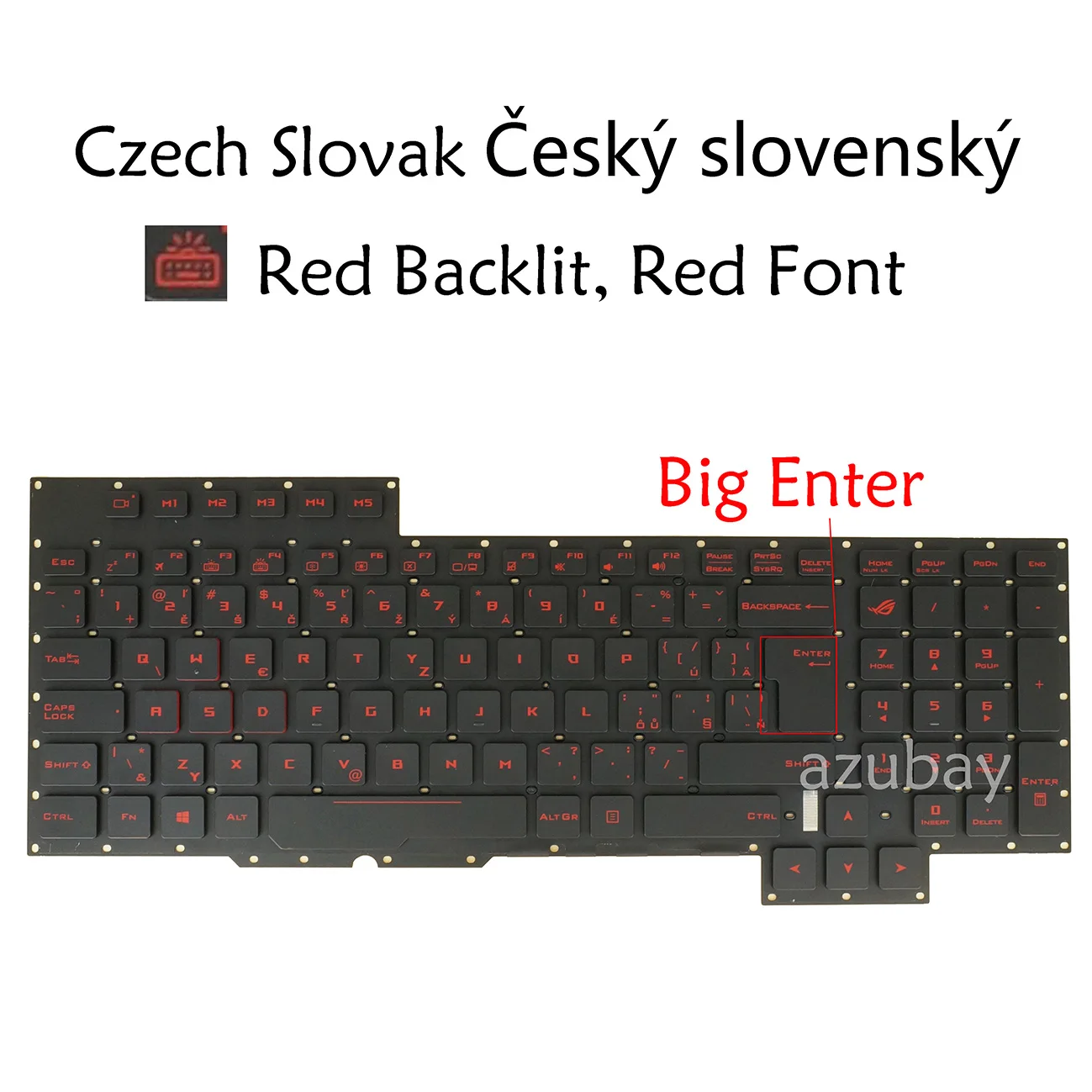 Czech Slovak Keyboard For ASUS G701V G701VO G701VI G701VIK GX700V GX700VO V153162AK1 CS 0KN0-SD1CS11 0KNB0-E611CS00