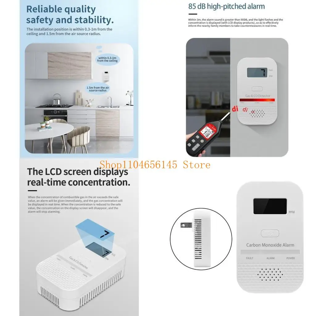 

5asd Система сигнализации утечки газа мгновенного реагирования с функцией хранения памяти светодиодного дисплея, подходящей для
