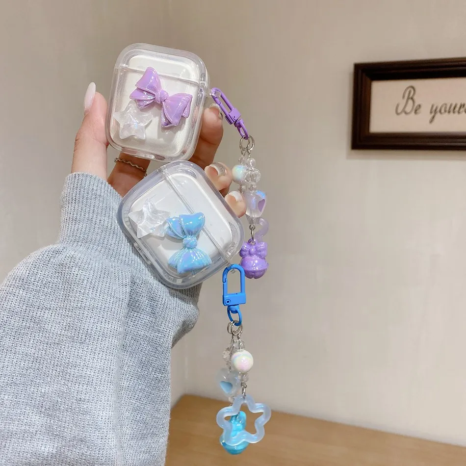 حافظة شفافة من السيليكون لهاتف honor earbuds x3i/3lite ، موضة ، نجوم ، حب ، حماية سماعة أذن