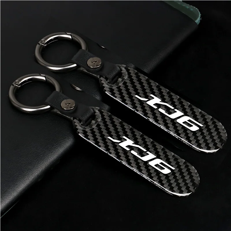 For YAMAHA XJ6 XJ6F XJ6N XJR300 XJR 1300 XJR1200 DIVERSION Motorcycle Key Chain Carbon Fiber Keychain 2025 Logo Gift