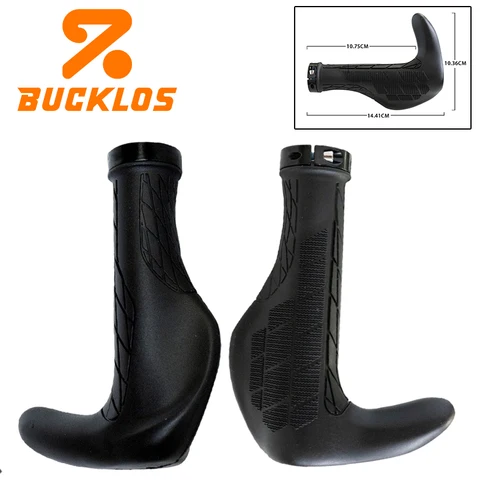 Эргономичные Нескользящие Велосипедные Ручки BUCKLOS С Дополнительной Рукояткой Для Горных Велосипедов, Водонепроницаемые