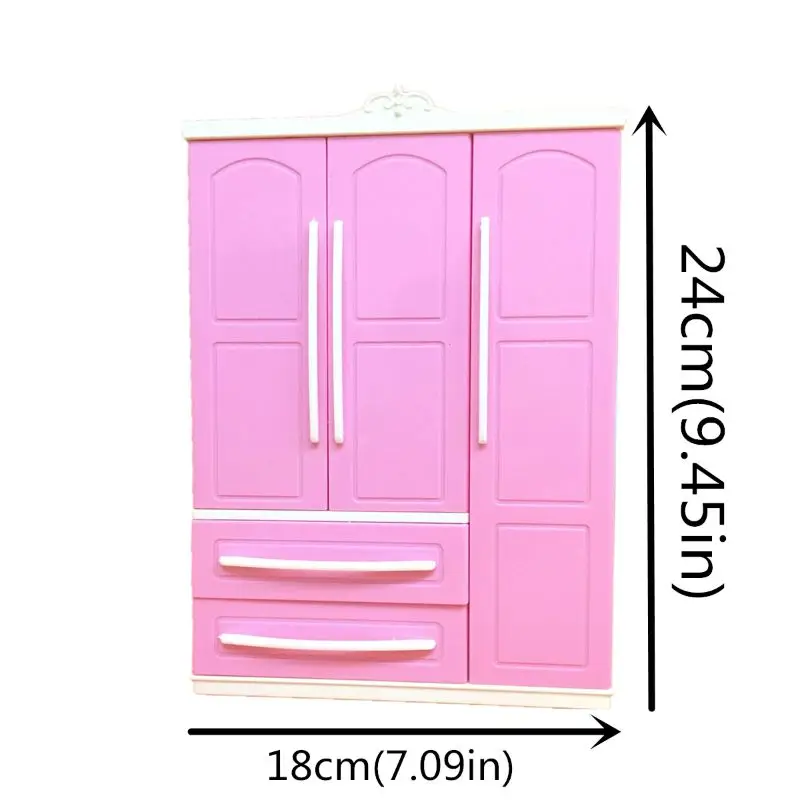 Mini Girls Pink Modern Wardrod for 6-8 Year Old Kids Training Improve Intelligence Supplies