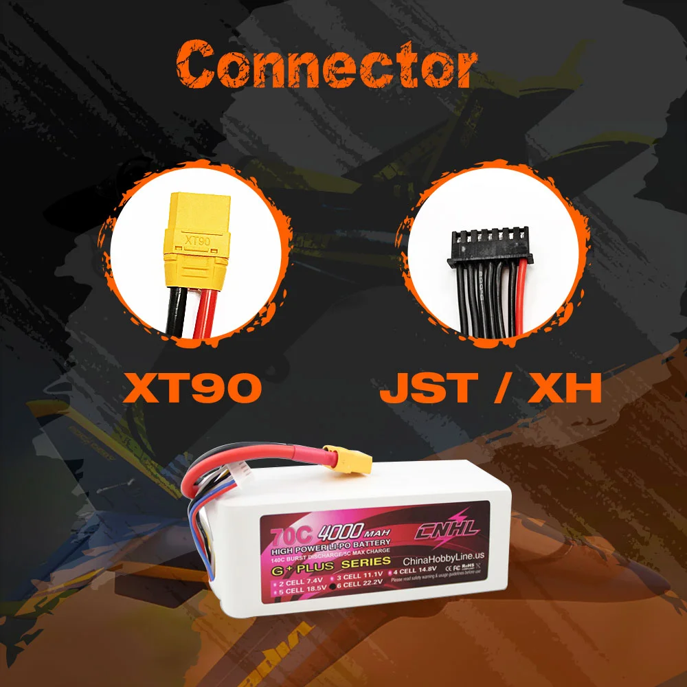 Cnhl 6s 22.2V LiPo แบตเตอรี่4000mAh 70C พร้อมปลั๊ก XT90สำหรับ mobil RC แข่งรถเรือสปีดรันลากรถบรรทุกบั๊กกี้เฮลิคอปเตอร์โดรนเครื่องบิน